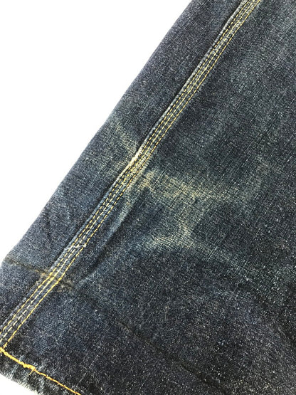 【現状渡し品】【メンズ】 TROPHY CLOTHING トロフィー クロージング W KNEE STANDARD DIRT DENIM PANTS 1605 ダブルニー スタンダード デニム パンツ 156-260829-rt-44-tagh サイズ：32 カラー：インディゴ 万代Net店