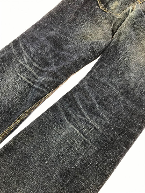 【現状渡し品】【メンズ】 TROPHY CLOTHING トロフィー クロージング W KNEE STANDARD DIRT DENIM PANTS 1605 ダブルニー スタンダード デニム パンツ 156-260829-rt-44-tagh サイズ：32 カラー：インディゴ 万代Net店