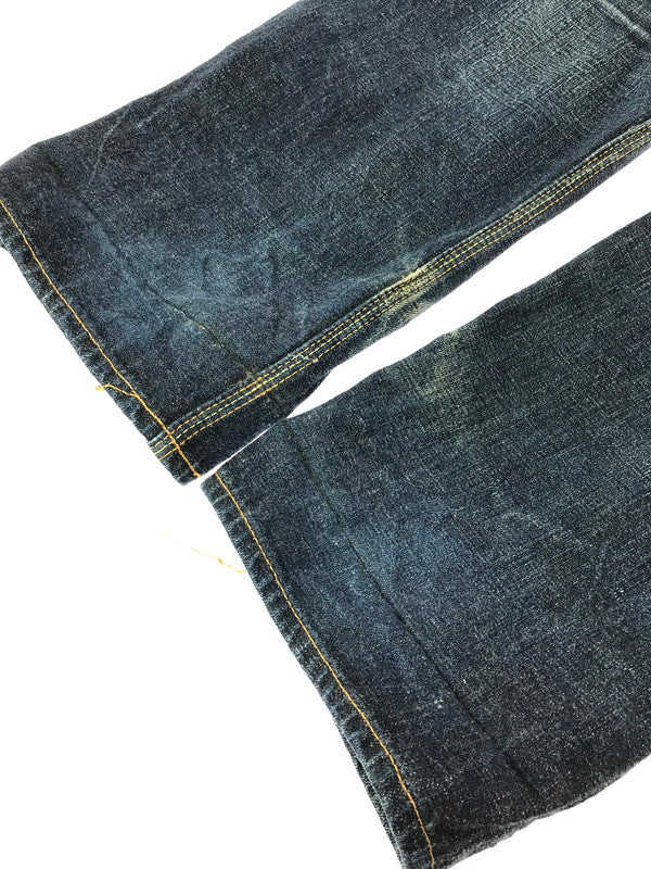 【現状渡し品】【メンズ】 TROPHY CLOTHING トロフィー クロージング W KNEE STANDARD DIRT DENIM PANTS 1605 ダブルニー スタンダード デニム パンツ 156-260829-rt-44-tagh サイズ：32 カラー：インディゴ 万代Net店