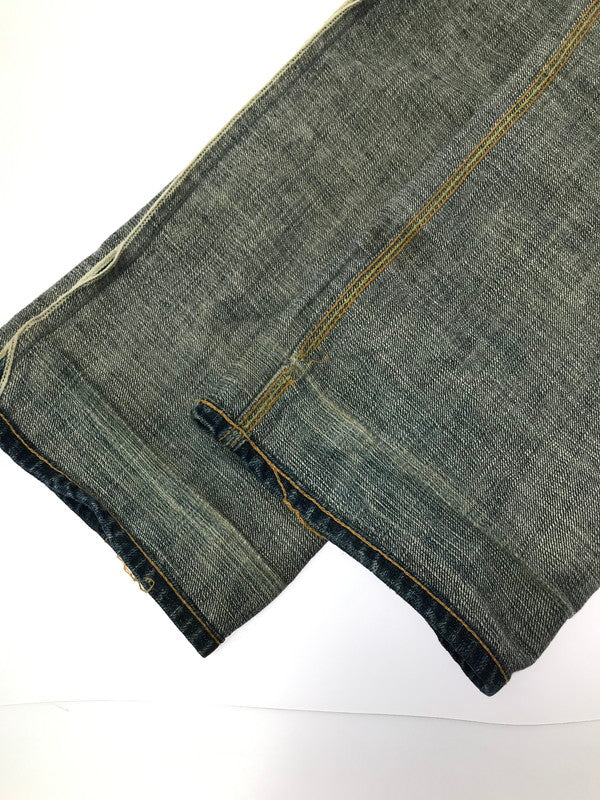 【現状渡し品】【メンズ】 TROPHY CLOTHING トロフィー クロージング W KNEE STANDARD DIRT DENIM PANTS 1605 ダブルニー スタンダード デニム パンツ 156-260829-rt-44-tagh サイズ：32 カラー：インディゴ 万代Net店
