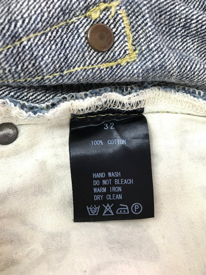 【現状渡し品】【メンズ】 TROPHY CLOTHING トロフィー クロージング W KNEE STANDARD DIRT DENIM PANTS 1605 ダブルニー スタンダード デニム パンツ 156-260829-rt-44-tagh サイズ：32 カラー：インディゴ 万代Net店