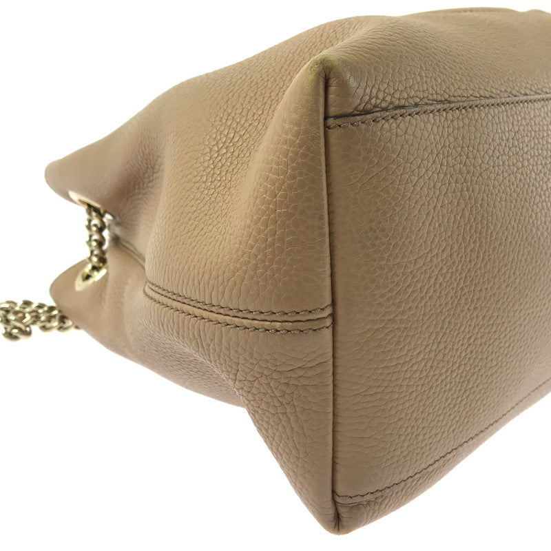 【中古品】【レディース】 GUCCI SOHO INTERLOCKING G 308982 ソーホー インターロッキング G チェーンショルダバッグ レザー カバン 180-260827-ki-04-tagh カラー：ベージュ 万代Net店