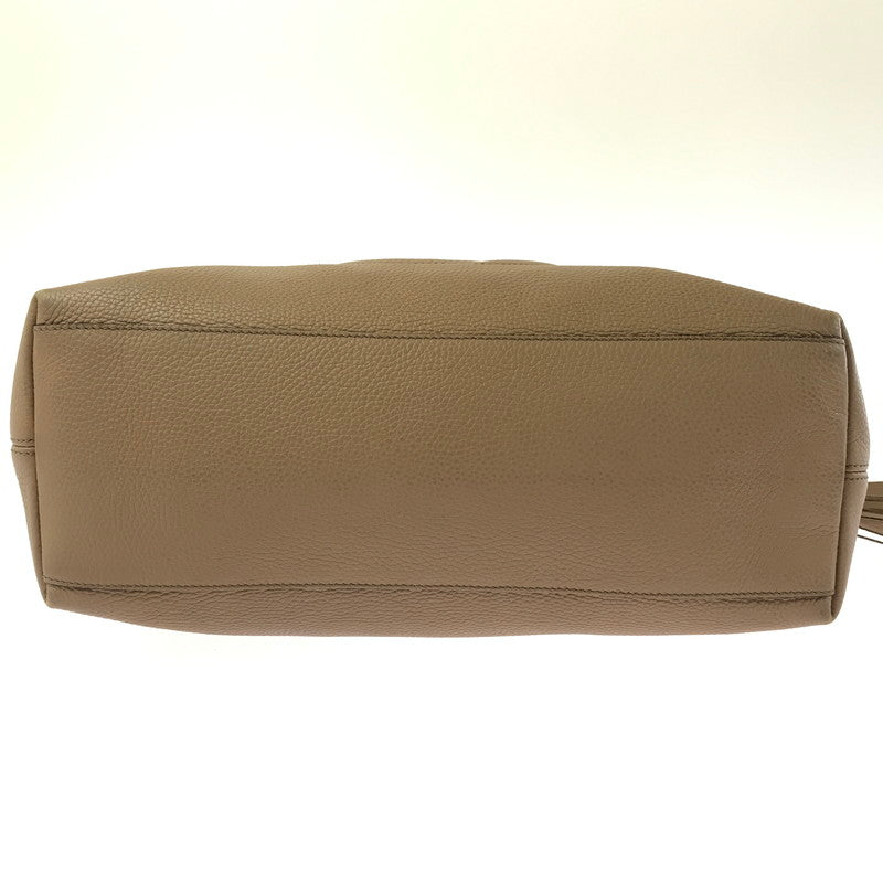【中古品】【レディース】 GUCCI SOHO INTERLOCKING G 308982 ソーホー インターロッキング G チェーンショルダバッグ レザー カバン 180-260827-ki-04-tagh カラー：ベージュ 万代Net店