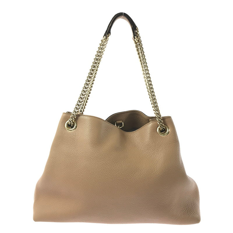 【中古品】【レディース】 GUCCI SOHO INTERLOCKING G 308982 ソーホー インターロッキング G チェーンショルダバッグ レザー カバン 180-260827-ki-04-tagh カラー：ベージュ 万代Net店