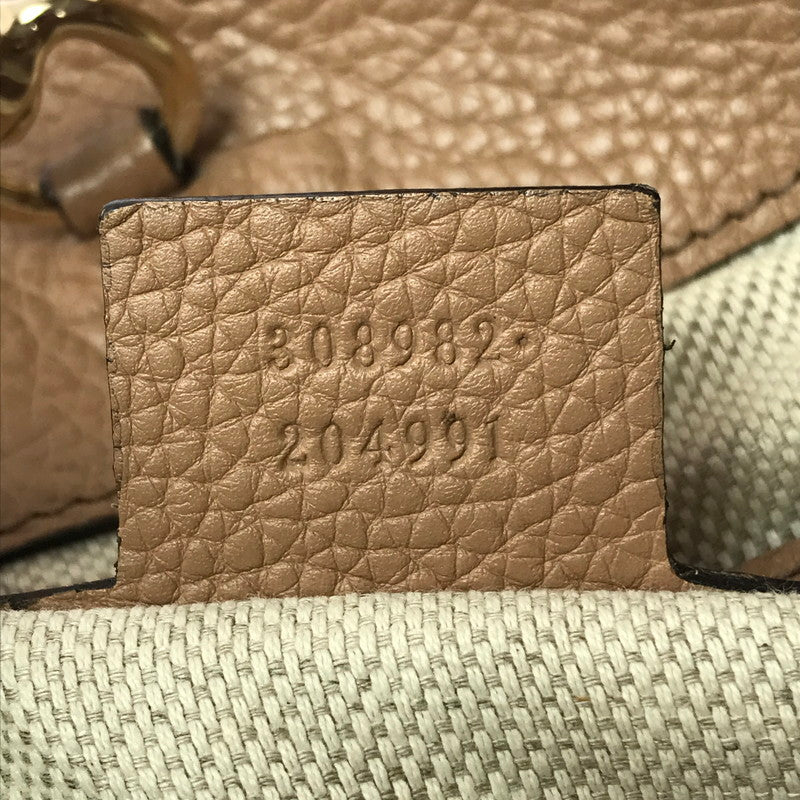 【中古品】【レディース】 GUCCI SOHO INTERLOCKING G 308982 ソーホー インターロッキング G チェーンショルダバッグ レザー カバン 180-260827-ki-04-tagh カラー：ベージュ 万代Net店