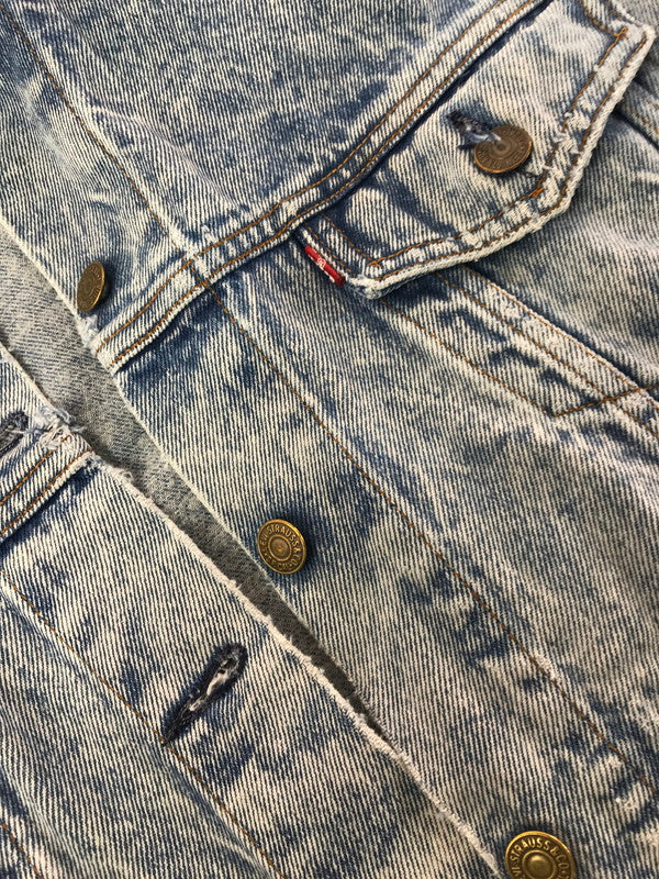 【ジャンク品】【メンズ】 LEVI'S リーバイス 90's DENIM JACKET 77930-1206 刻印674 90年代 デニム ジャケット ライトアウター ジージャン 146-260917-rt-41-tagh サイズ：M カラー：ライトインディゴ 万代Net店