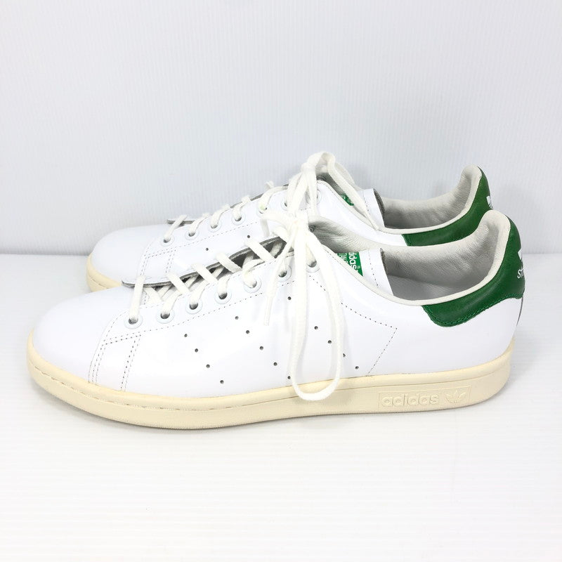 【中古品】【メンズ】 ADIDAS アディダス STAN SMITH LEATHER WHITE GREEN B24364 スタンスミス ガラスレザー スニーカー 靴 161-260825-su-02-tagh サイズ：26.5/US9 カラー：ホワイト/グリーン 万代Net店