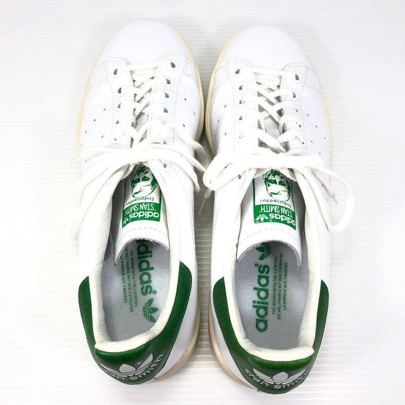 【中古品】【メンズ】 ADIDAS アディダス STAN SMITH LEATHER WHITE GREEN B24364 スタンスミス ガラスレザー スニーカー 靴 161-260825-su-02-tagh サイズ：26.5/US9 カラー：ホワイト/グリーン 万代Net店