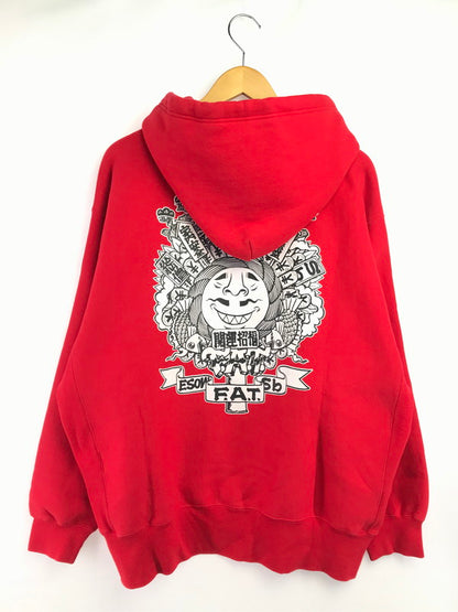 【中古品】【メンズ】 FAT エフエーティー × ESOW エソー × SB エスビー ESOW KUMADE HOODED SWEATSHIRT F32320-SW06-AB パーカー 142-260825-rt-19-tagh サイズ：FAT カラー：レッド 万代Net店