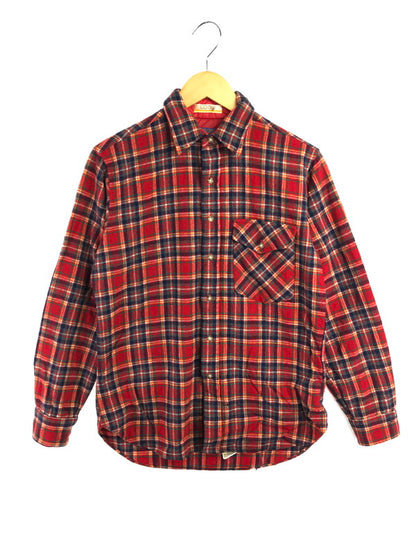 【現状渡し品】【メンズ】 PENDLETON ペンドルトン 70's LOBO ELBOW PATCH WOOL CHECK SHIRT エルボー パッチ ウール チェック シャツ 長袖シャツ ヴィンテージ 146-260825-rt-03-tagh サイズ：M カラー：レッド 万代Net店
