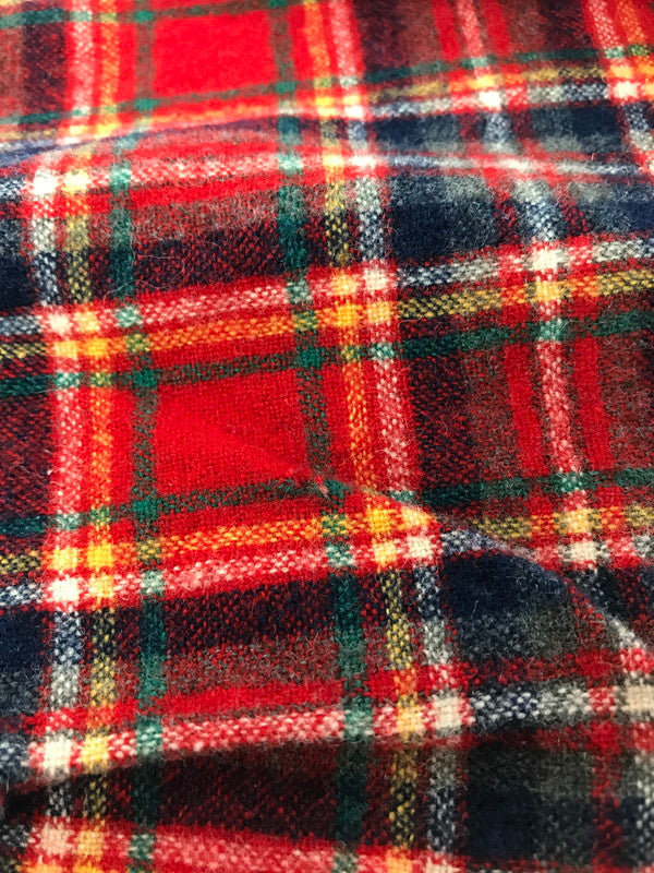 【現状渡し品】【メンズ】 PENDLETON ペンドルトン 70's LOBO ELBOW PATCH WOOL CHECK SHIRT エルボー パッチ ウール チェック シャツ 長袖シャツ ヴィンテージ 146-260825-rt-03-tagh サイズ：M カラー：レッド 万代Net店
