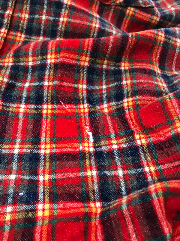 【現状渡し品】【メンズ】 PENDLETON ペンドルトン 70's LOBO ELBOW PATCH WOOL CHECK SHIRT エルボー パッチ ウール チェック シャツ 長袖シャツ ヴィンテージ 146-260825-rt-03-tagh サイズ：M カラー：レッド 万代Net店