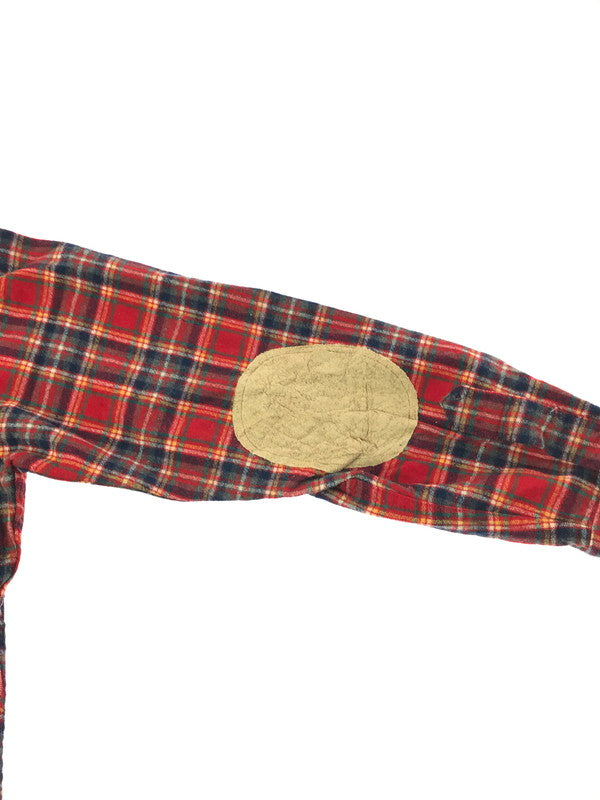 【現状渡し品】【メンズ】 PENDLETON ペンドルトン 70's LOBO ELBOW PATCH WOOL CHECK SHIRT エルボー パッチ ウール チェック シャツ 長袖シャツ ヴィンテージ 146-260825-rt-03-tagh サイズ：M カラー：レッド 万代Net店
