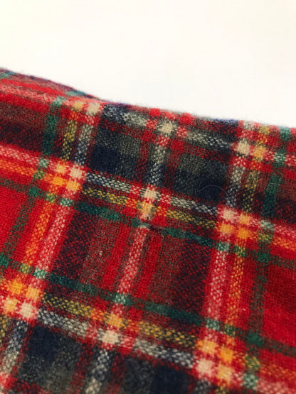 【現状渡し品】【メンズ】 PENDLETON ペンドルトン 70's LOBO ELBOW PATCH WOOL CHECK SHIRT エルボー パッチ ウール チェック シャツ 長袖シャツ ヴィンテージ 146-260825-rt-03-tagh サイズ：M カラー：レッド 万代Net店