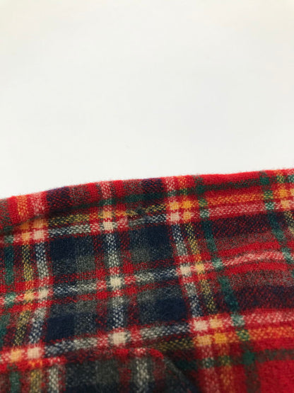 【現状渡し品】【メンズ】 PENDLETON ペンドルトン 70's LOBO ELBOW PATCH WOOL CHECK SHIRT エルボー パッチ ウール チェック シャツ 長袖シャツ ヴィンテージ 146-260825-rt-03-tagh サイズ：M カラー：レッド 万代Net店