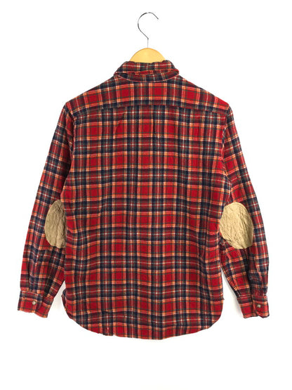【現状渡し品】【メンズ】 PENDLETON ペンドルトン 70's LOBO ELBOW PATCH WOOL CHECK SHIRT エルボー パッチ ウール チェック シャツ 長袖シャツ ヴィンテージ 146-260825-rt-03-tagh サイズ：M カラー：レッド 万代Net店