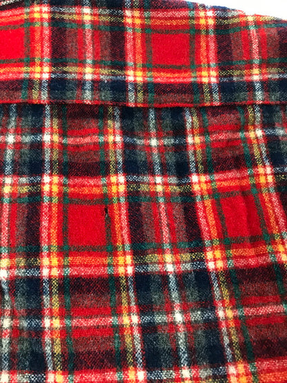 【現状渡し品】【メンズ】 PENDLETON ペンドルトン 70's LOBO ELBOW PATCH WOOL CHECK SHIRT エルボー パッチ ウール チェック シャツ 長袖シャツ ヴィンテージ 146-260825-rt-03-tagh サイズ：M カラー：レッド 万代Net店