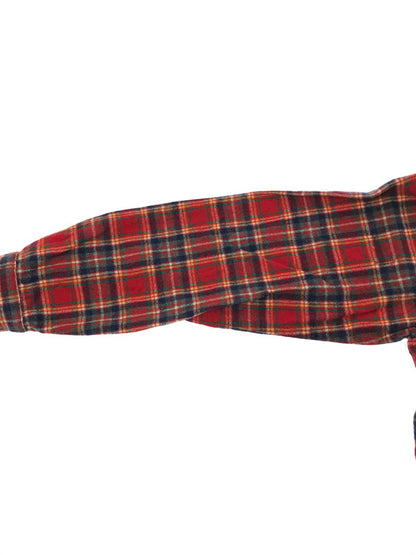 【現状渡し品】【メンズ】 PENDLETON ペンドルトン 70's LOBO ELBOW PATCH WOOL CHECK SHIRT エルボー パッチ ウール チェック シャツ 長袖シャツ ヴィンテージ 146-260825-rt-03-tagh サイズ：M カラー：レッド 万代Net店