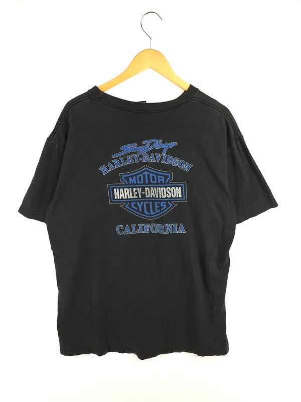 【中古品】【メンズ】 HARLEY-DAVIDSON ハーレー ダビッドソン 90's BIKE&WOLF PRINT S/S TEE 90年代 バイク＆ウルフ プリント Tシャツ トップス 146-260825-rt-01-tagh サイズ：XL カラー：ブラック 万代Net店