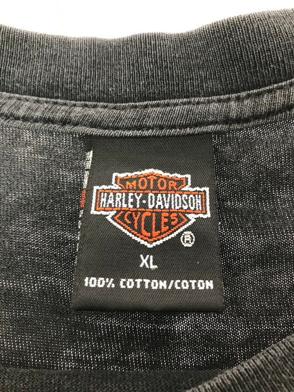 【中古品】【メンズ】 HARLEY-DAVIDSON ハーレー ダビッドソン 90's BIKE&WOLF PRINT S/S TEE 90年代 バイク＆ウルフ プリント Tシャツ トップス 146-260825-rt-01-tagh サイズ：XL カラー：ブラック 万代Net店