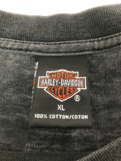 【中古品】【メンズ】 HARLEY-DAVIDSON ハーレー ダビッドソン 90's BIKE&WOLF PRINT S/S TEE 90年代 バイク＆ウルフ プリント Tシャツ トップス 146-260825-rt-01-tagh サイズ：XL カラー：ブラック 万代Net店