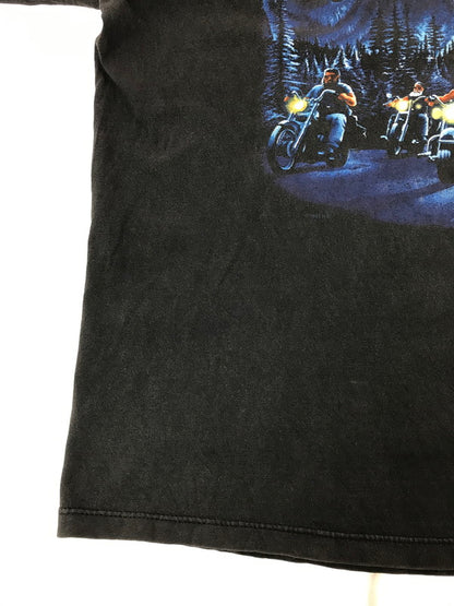 【中古品】【メンズ】 HARLEY-DAVIDSON ハーレー ダビッドソン 90's BIKE&WOLF PRINT S/S TEE 90年代 バイク＆ウルフ プリント Tシャツ トップス 146-260825-rt-01-tagh サイズ：XL カラー：ブラック 万代Net店