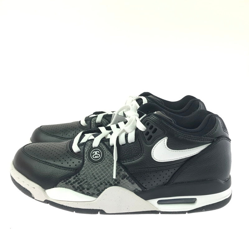 【中古美品】【メンズ】 NIKE ナイキ × STUSSY ステューシー AIR FLIGHT 89 LOW SP BLACK WHITE FD6475-001 スニーカー 靴 160-260830-rt-10-tagh サイズ：28cm US10 カラー：BLACK/WHITE-WHITE 万代Net店