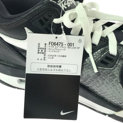 【中古美品】【メンズ】 NIKE ナイキ × STUSSY ステューシー AIR FLIGHT 89 LOW SP BLACK WHITE FD6475-001 スニーカー 靴 160-260830-rt-10-tagh サイズ：28cm US10 カラー：BLACK/WHITE-WHITE 万代Net店