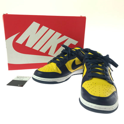 【中古品】【メンズ】 NIKE ナイキ DUNK LOW MICHIGAN DD1391-700 ダンク ロー スニーカー 靴 160-260830-rt-07-tagh サイズ：28cm US10 カラー：VARSITY MAIZE/MIDNIGHT NAVY 万代Net店