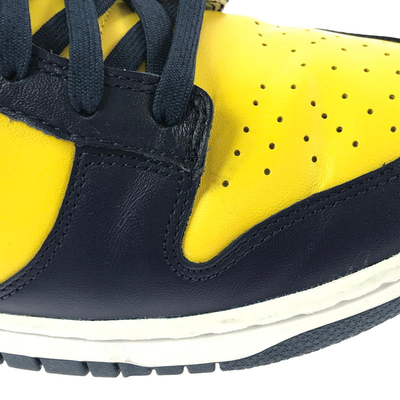 【中古品】【メンズ】 NIKE ナイキ DUNK LOW MICHIGAN DD1391-700 ダンク ロー スニーカー 靴 160-260830-rt-07-tagh サイズ：28cm US10 カラー：VARSITY MAIZE/MIDNIGHT NAVY 万代Net店