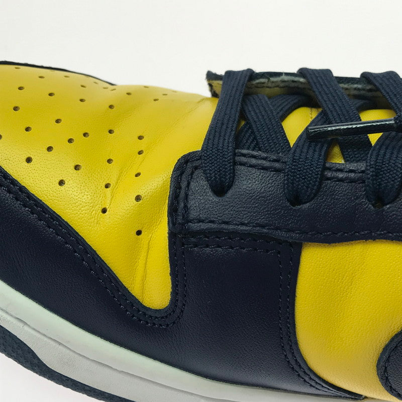 【中古品】【メンズ】 NIKE ナイキ DUNK LOW MICHIGAN DD1391-700 ダンク ロー スニーカー 靴 160-260830-rt-07-tagh サイズ：28cm US10 カラー：VARSITY MAIZE/MIDNIGHT NAVY 万代Net店