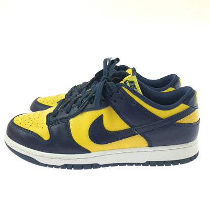 【中古品】【メンズ】 NIKE ナイキ DUNK LOW MICHIGAN DD1391-700 ダンク ロー スニーカー 靴 160-260830-rt-07-tagh サイズ：28cm US10 カラー：VARSITY MAIZE/MIDNIGHT NAVY 万代Net店