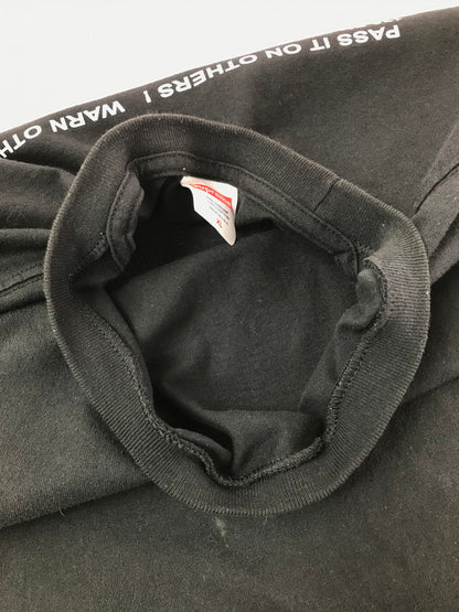 【中古品】【メンズ】 SUPREME シュプリーム 22AW WARNING TEE BLACK 22年秋冬 ワーニング Tシャツ 半袖Tシャツ トップス 149-260829-rt-53-tagh サイズ：XL カラー：ブラック 万代Net店