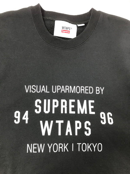 【中古品】【メンズ】 SUPREME シュプリーム × WTAPS ダブルタップス 21AW CREWNECK 21274SPD-CSM03S クルーネック スウェット トレーナー 149-260829-rt-58-tagh サイズ：XL カラー：ブラック 万代Net店