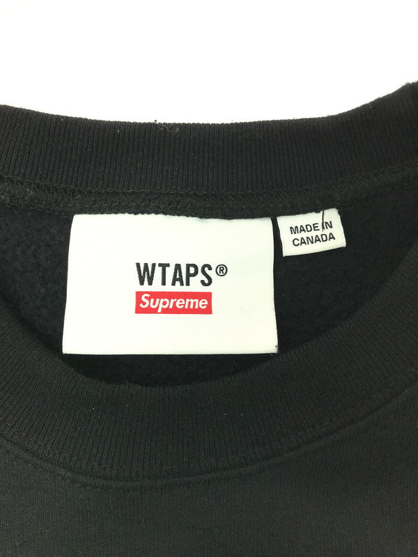 【中古品】【メンズ】 SUPREME シュプリーム × WTAPS ダブルタップス 21AW CREWNECK 21274SPD-CSM03S クルーネック スウェット トレーナー 149-260829-rt-58-tagh サイズ：XL カラー：ブラック 万代Net店