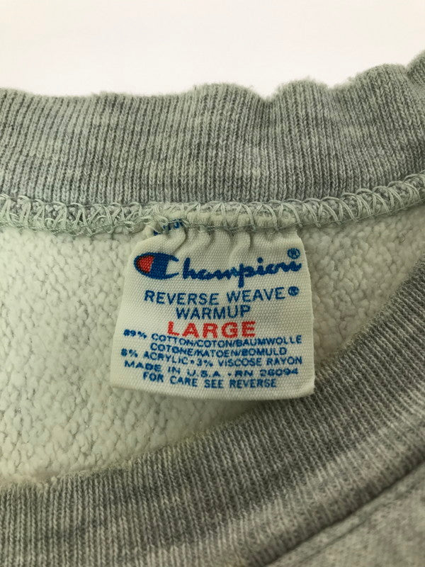 【現状渡し品】【メンズ】 CHAMPION チャンピオン 80's REVERSE WEAVE CREW NECK SWEATSHIRT NORTHERN IOWA WRESTLING 80年代 スウェット トレーナー 146-260825-rt-05-tagh サイズ：L カラー：グレー 万代Net店
