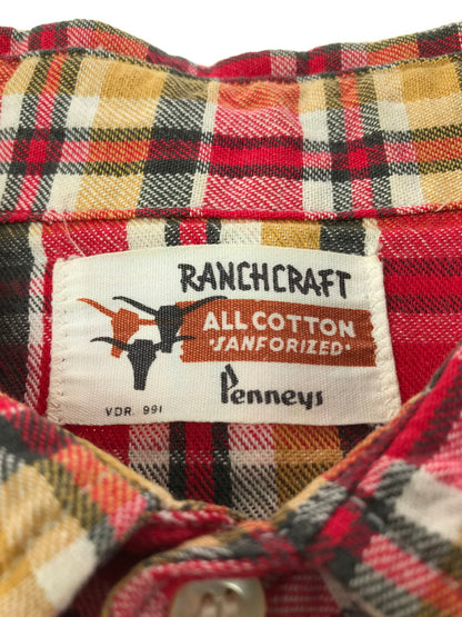 【中古品】【メンズ】 RANCHCRAFT ランチクラフト 60～70's WESTERN PLAID SHIRT VDR991 ウエスタン シャツ 長袖シャツ ヴィンテージ 146-260825-rt-04-tagh サイズ：不明 下記参照 カラー：レッド 万代Net店
