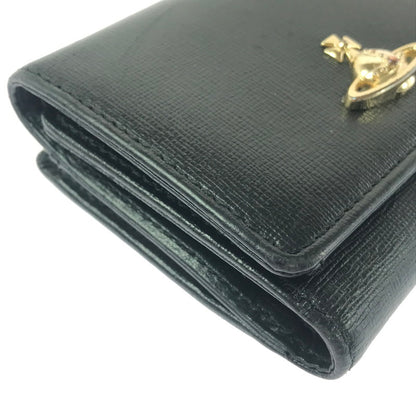 【中古品】【レディース】 VIVIENNE WESTWOOD ヴィヴィアンウエストウッド SMALL FRAME WALLET スモール フレーム ウォレット がま口 3つ折り財布 181-260908-na-15-tagh カラー：ブラック 万代Net店