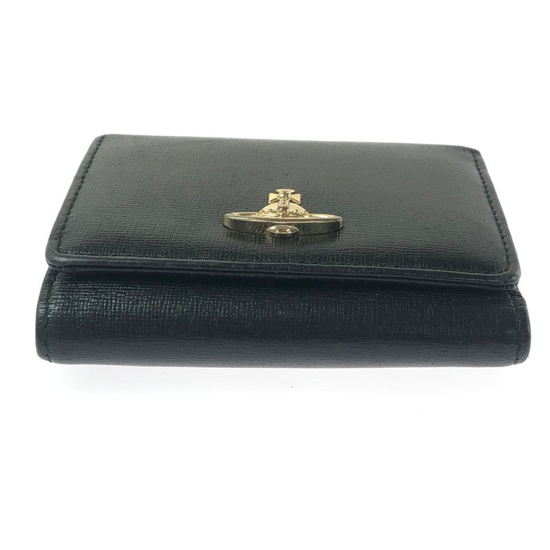 【中古品】【レディース】 VIVIENNE WESTWOOD ヴィヴィアンウエストウッド SMALL FRAME WALLET スモール フレーム ウォレット がま口 3つ折り財布 181-260908-na-15-tagh カラー：ブラック 万代Net店