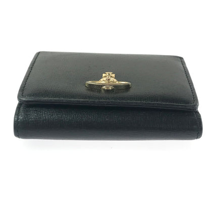 【中古品】【レディース】 VIVIENNE WESTWOOD ヴィヴィアンウエストウッド SMALL FRAME WALLET スモール フレーム ウォレット がま口 3つ折り財布 181-260908-na-15-tagh カラー：ブラック 万代Net店