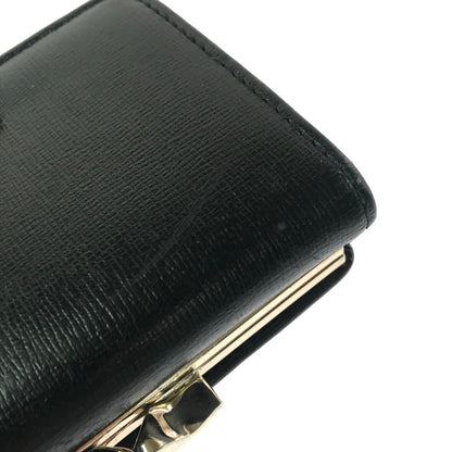 【中古品】【レディース】 VIVIENNE WESTWOOD ヴィヴィアンウエストウッド SMALL FRAME WALLET スモール フレーム ウォレット がま口 3つ折り財布 181-260908-na-15-tagh カラー：ブラック 万代Net店