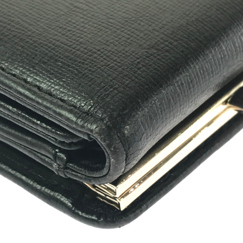 【中古品】【レディース】 VIVIENNE WESTWOOD ヴィヴィアンウエストウッド SMALL FRAME WALLET スモール フレーム ウォレット がま口 3つ折り財布 181-260908-na-15-tagh カラー：ブラック 万代Net店