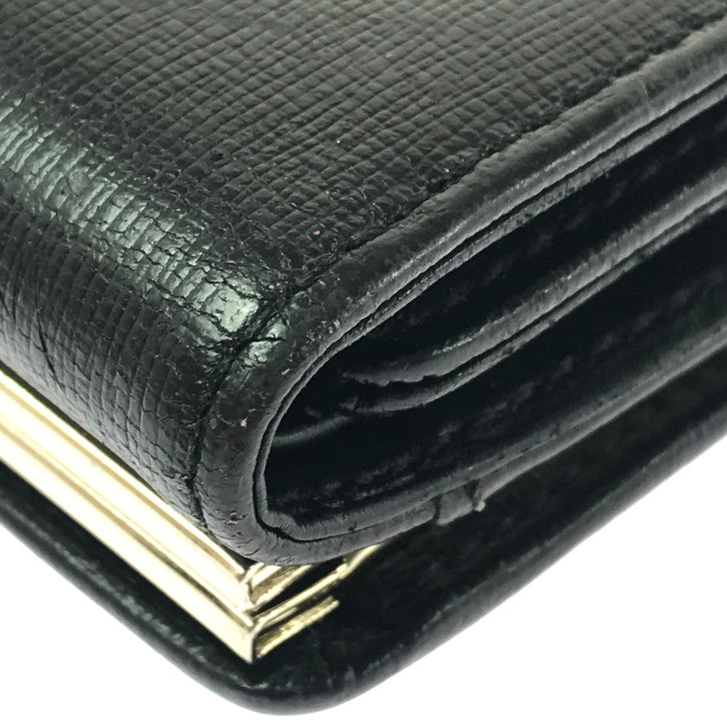 【中古品】【レディース】 VIVIENNE WESTWOOD ヴィヴィアンウエストウッド SMALL FRAME WALLET スモール フレーム ウォレット がま口 3つ折り財布 181-260908-na-15-tagh カラー：ブラック 万代Net店