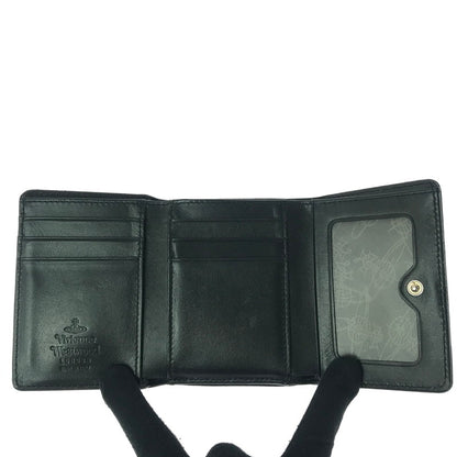 【中古品】【レディース】 VIVIENNE WESTWOOD ヴィヴィアンウエストウッド SMALL FRAME WALLET スモール フレーム ウォレット がま口 3つ折り財布 181-260908-na-15-tagh カラー：ブラック 万代Net店