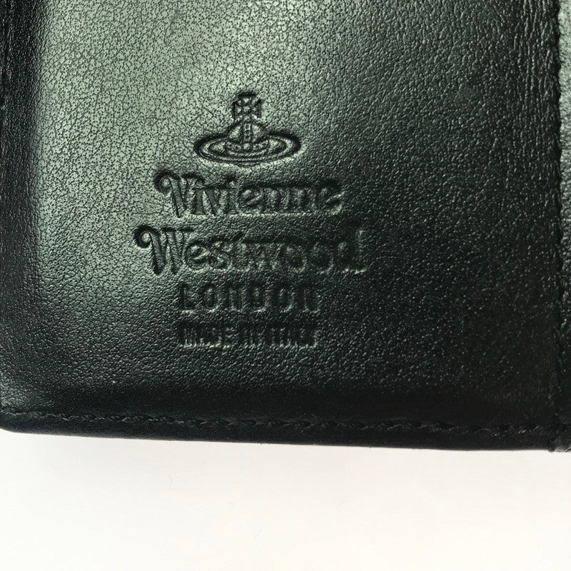 【中古品】【レディース】 VIVIENNE WESTWOOD ヴィヴィアンウエストウッド SMALL FRAME WALLET スモール フレーム ウォレット がま口 3つ折り財布 181-260908-na-15-tagh カラー：ブラック 万代Net店