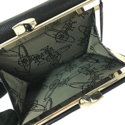 【中古品】【レディース】 VIVIENNE WESTWOOD ヴィヴィアンウエストウッド SMALL FRAME WALLET スモール フレーム ウォレット がま口 3つ折り財布 181-260908-na-15-tagh カラー：ブラック 万代Net店