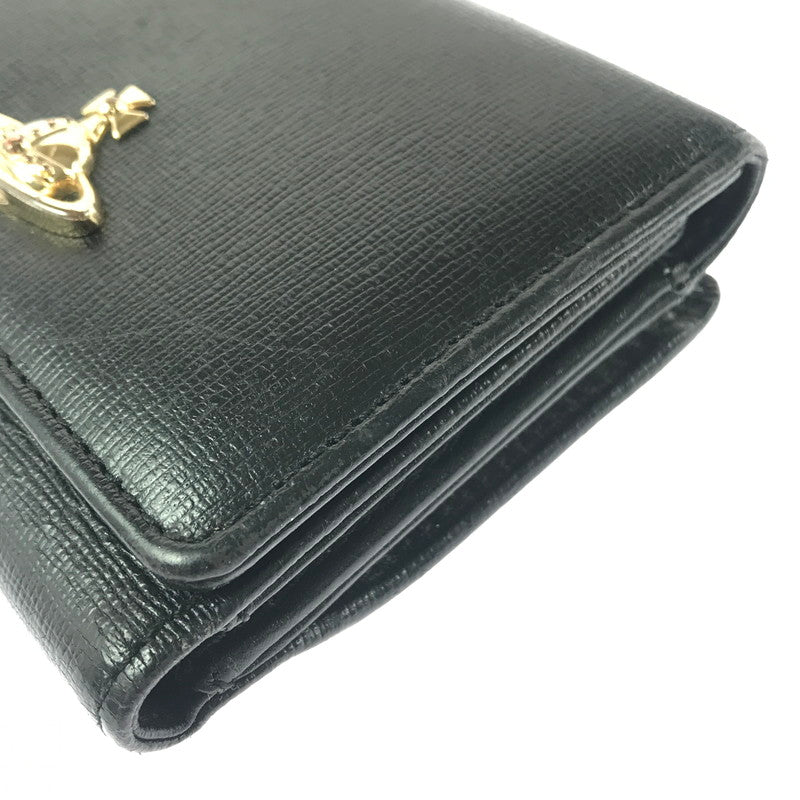 【中古品】【レディース】 VIVIENNE WESTWOOD ヴィヴィアンウエストウッド SMALL FRAME WALLET スモール フレーム ウォレット がま口 3つ折り財布 181-260908-na-15-tagh カラー：ブラック 万代Net店