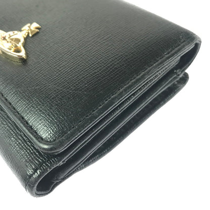 【中古品】【レディース】 VIVIENNE WESTWOOD ヴィヴィアンウエストウッド SMALL FRAME WALLET スモール フレーム ウォレット がま口 3つ折り財布 181-260908-na-15-tagh カラー：ブラック 万代Net店