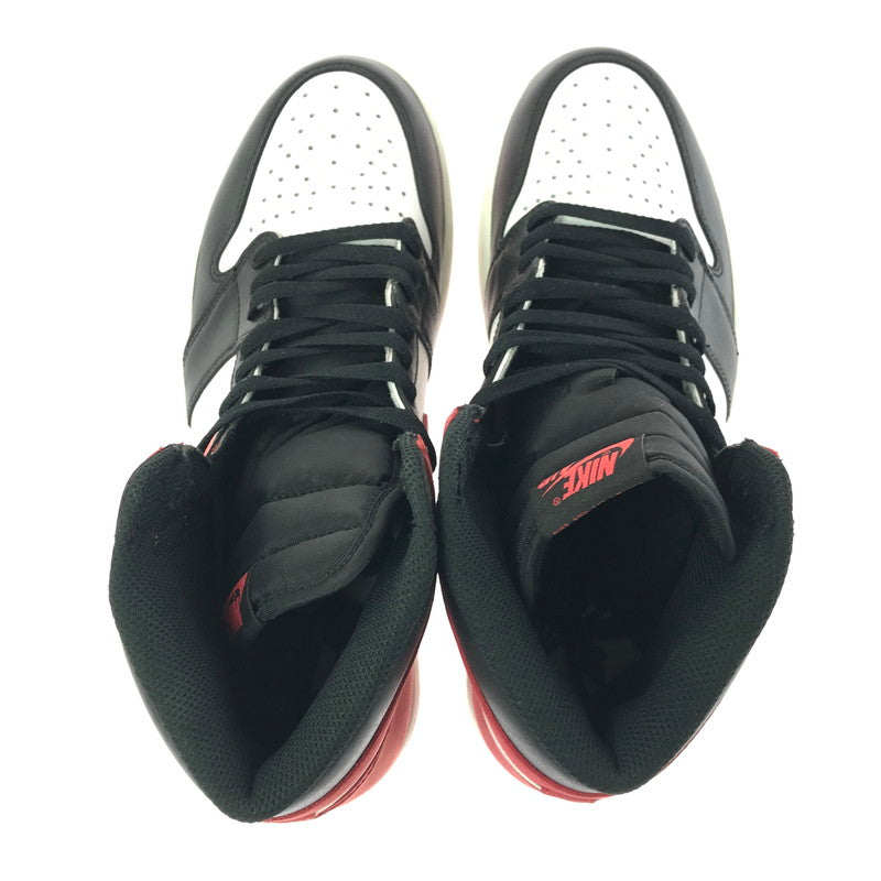 【中古品】【メンズ】 NIKE ナイキ AIR JORDAN 1 RETRO HIGH OG RED 555088-112 エア ジョーダン 1 レトロ ハイ スニーカー 靴 160-260830-rt-01-tagh サイズ：28.5cm US10.5 カラー：SUMMIT WHITE/TRACK RED-BLACK 万代Net店