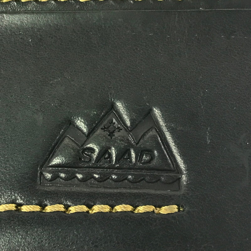 【現状渡し品】【メンズ】 SAAD サード LEATHER LONG WALLET クロコ型押し レザー ロングウォレット 長財布 200-260908-na-19-tagh カラー：ブラック 万代Net店